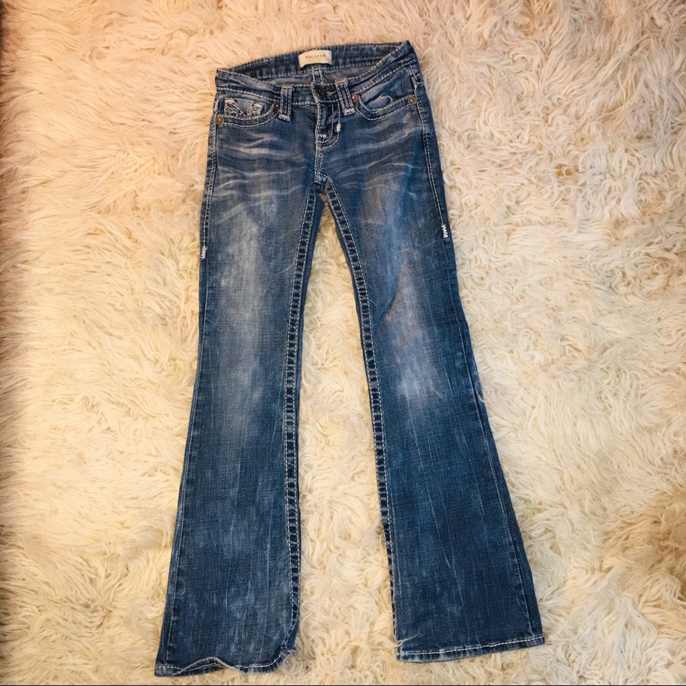 Big Star Denim Jeans.  Flare 23R. Inseam 29.5”